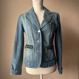 Michael Kors Blue Denim Blazer